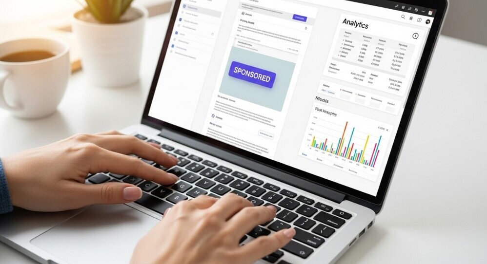 Parent blogger writing sponsored content transparently and building trust with readers