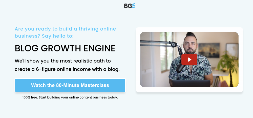 blog growth engine landing page