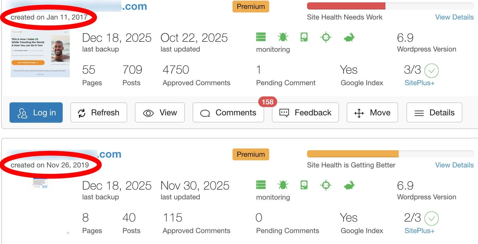 my websites hosted at WA