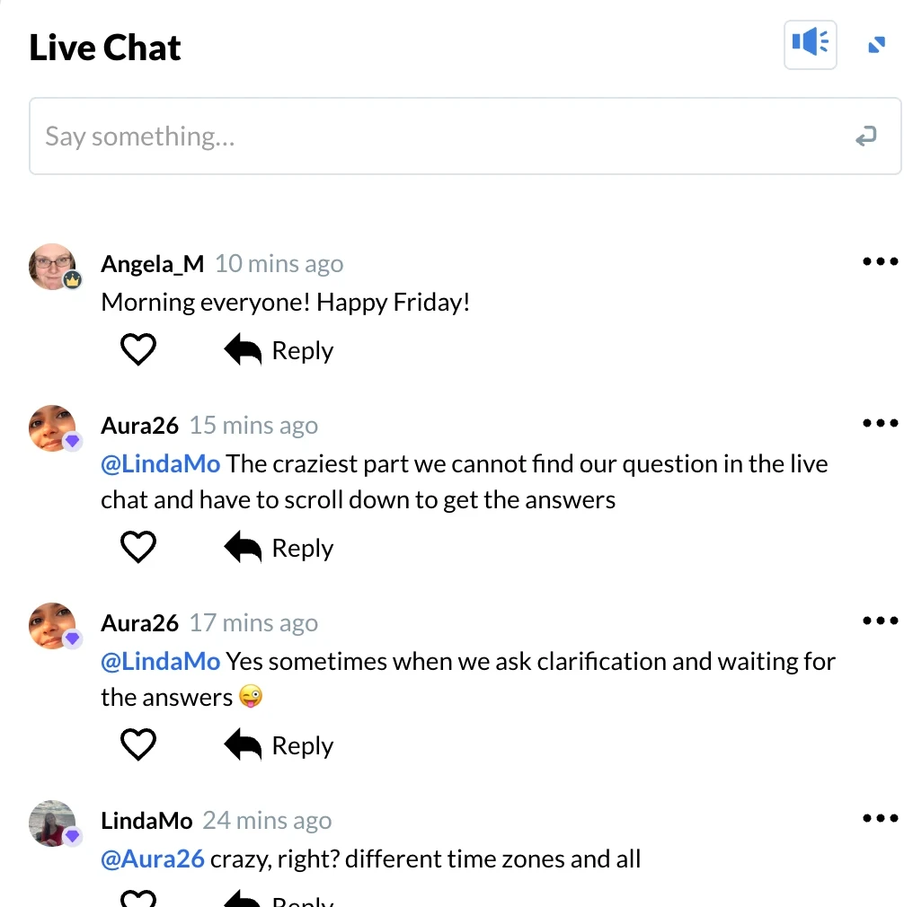 the chat section is a game changer at wealthy affiliate