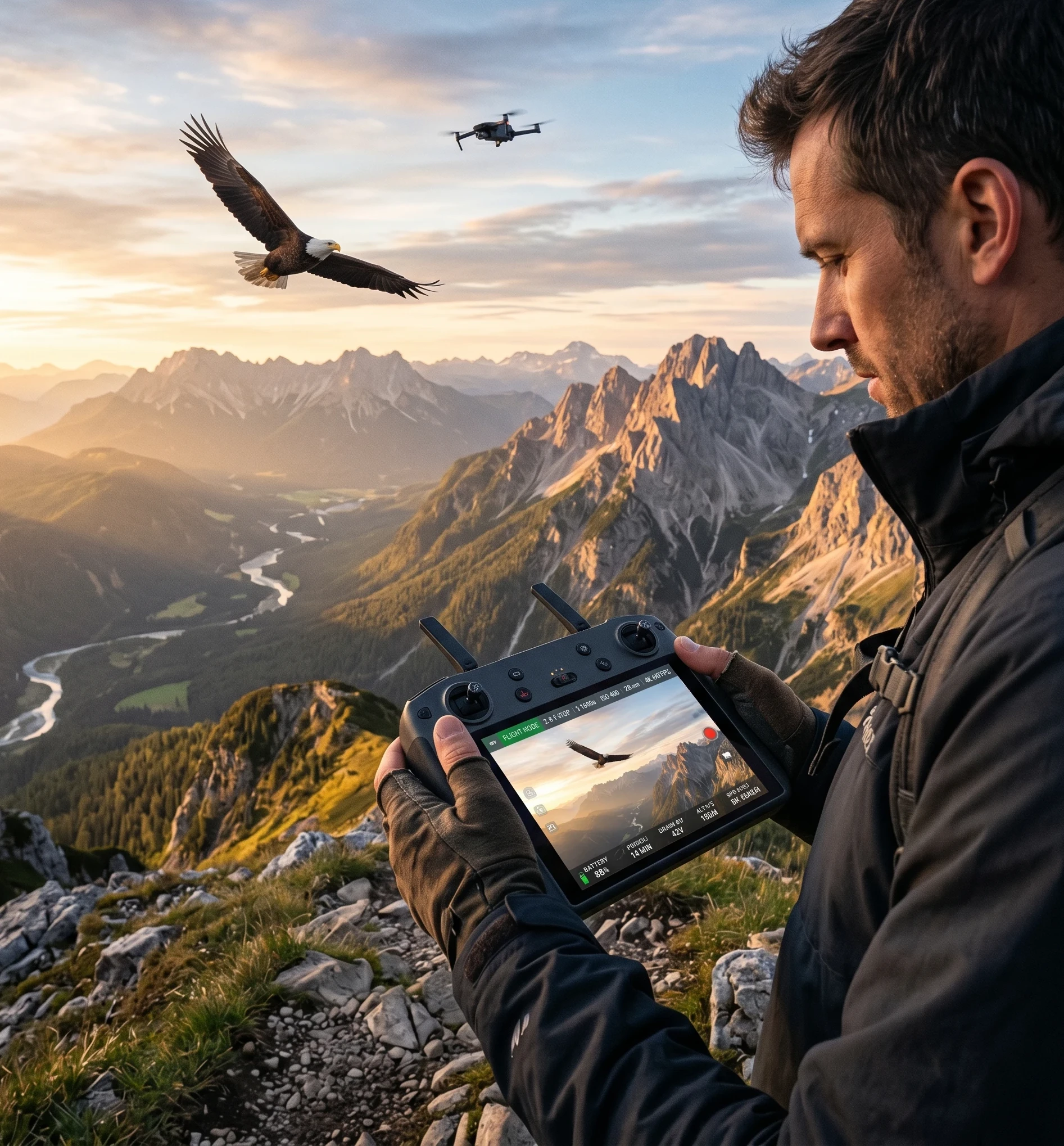 drone bird photography