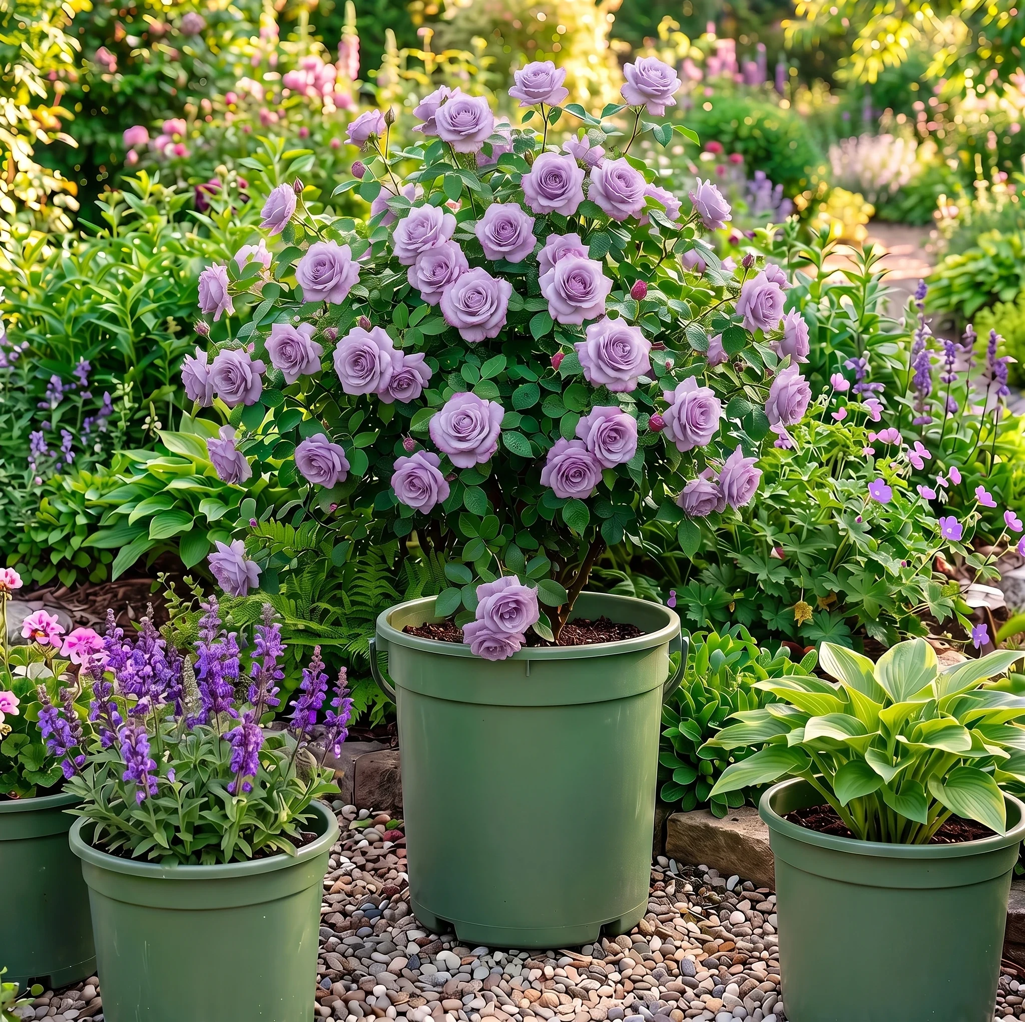 Neptune rose in container
