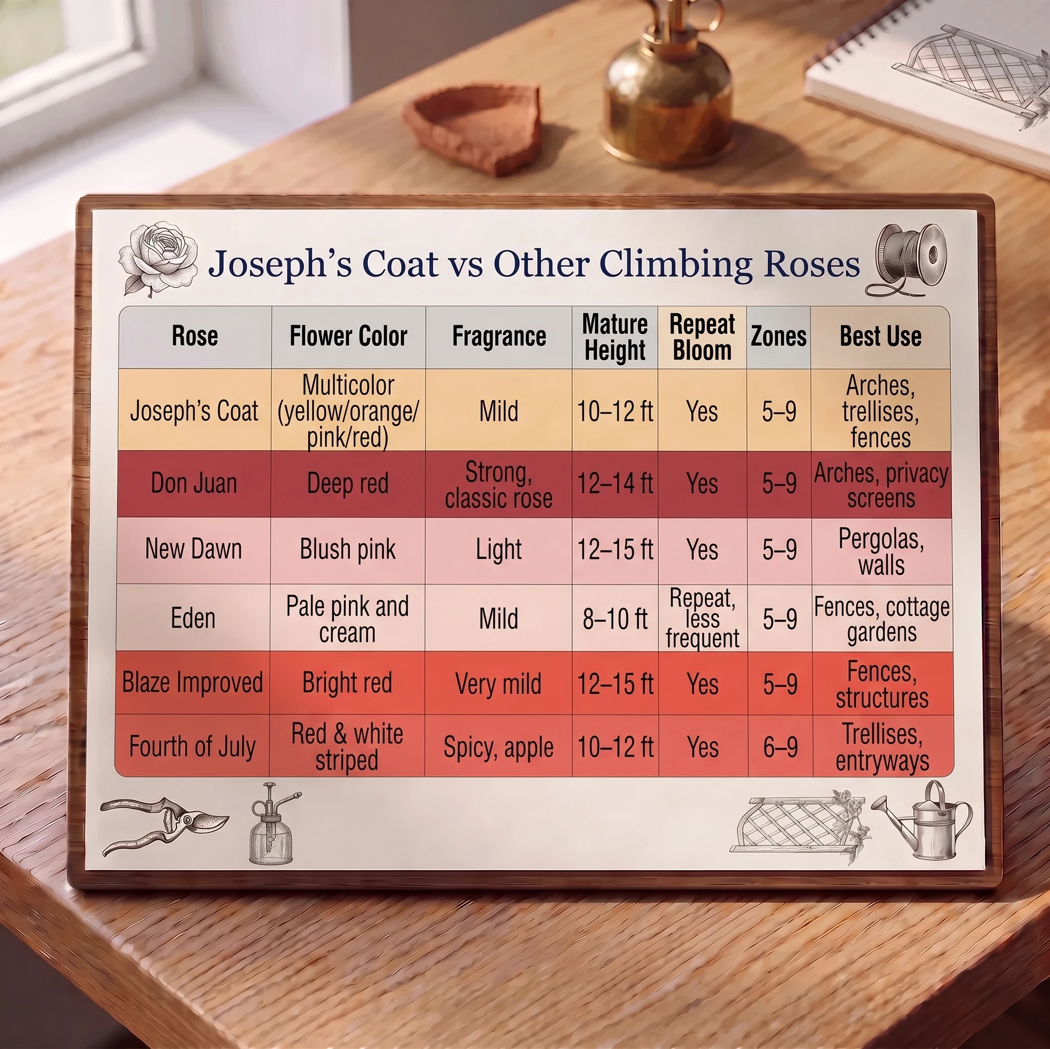 Joseph`s coat comparison