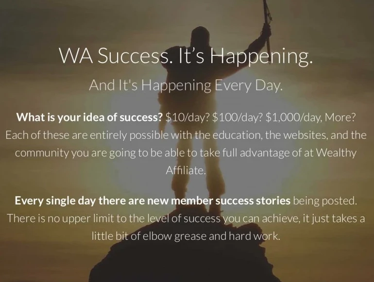 Wealthy Affiliate Success Is Happening Now