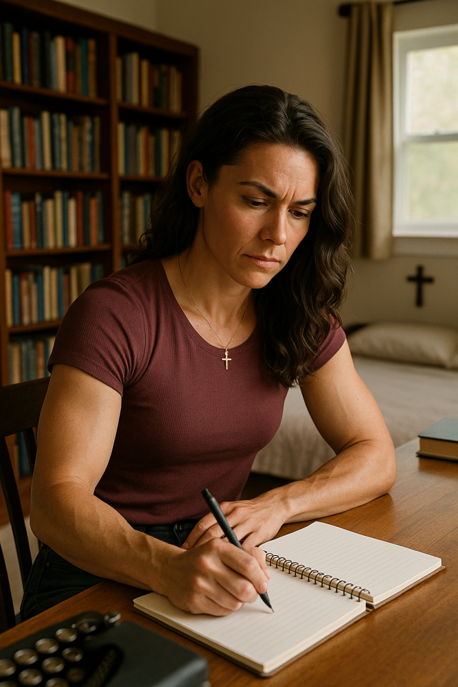 christian woman writing 