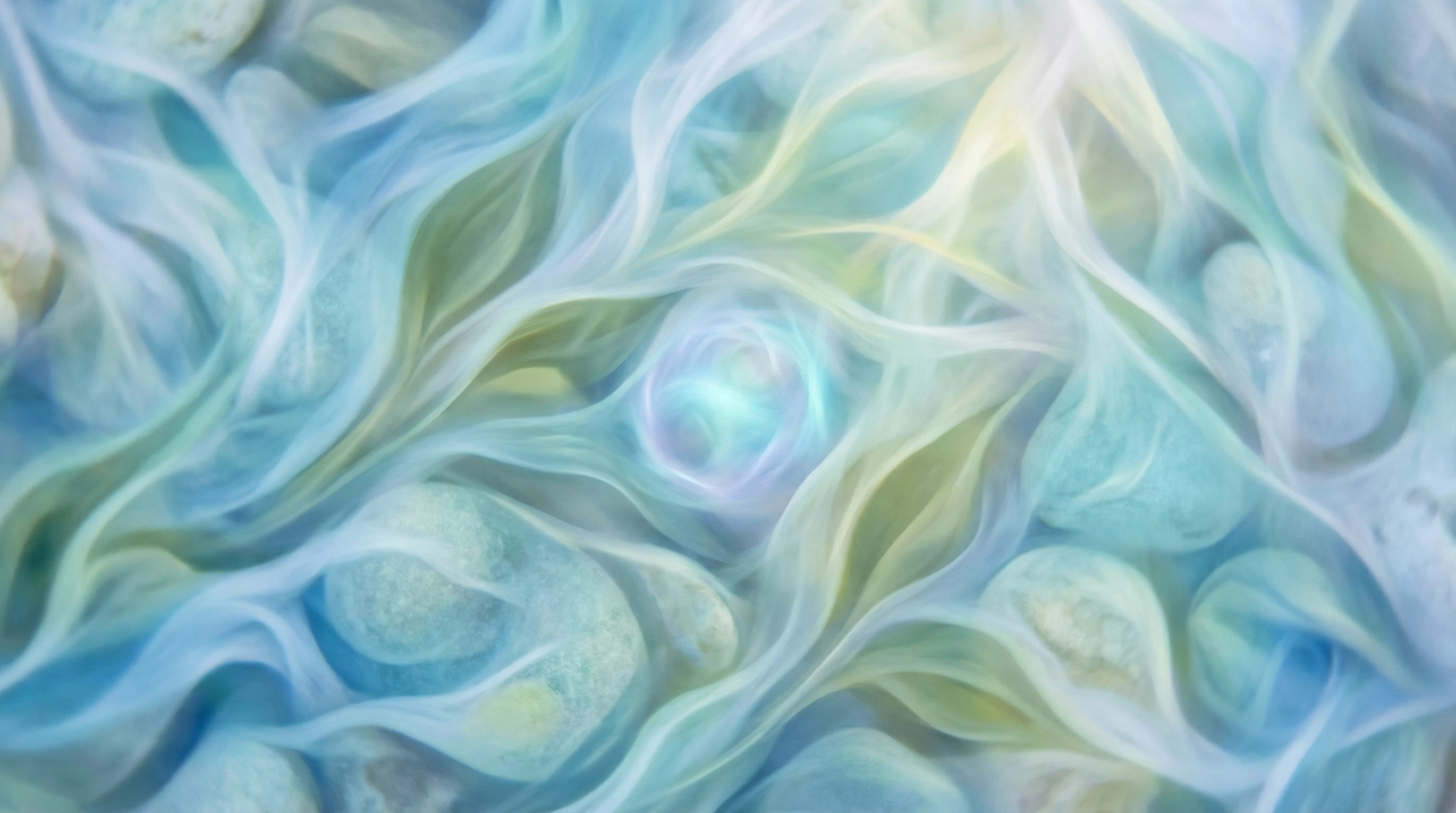Abstract visual representation of pain management strategies, such as patterns interlocked in gentle gradients, scientific imagery, and soft colors