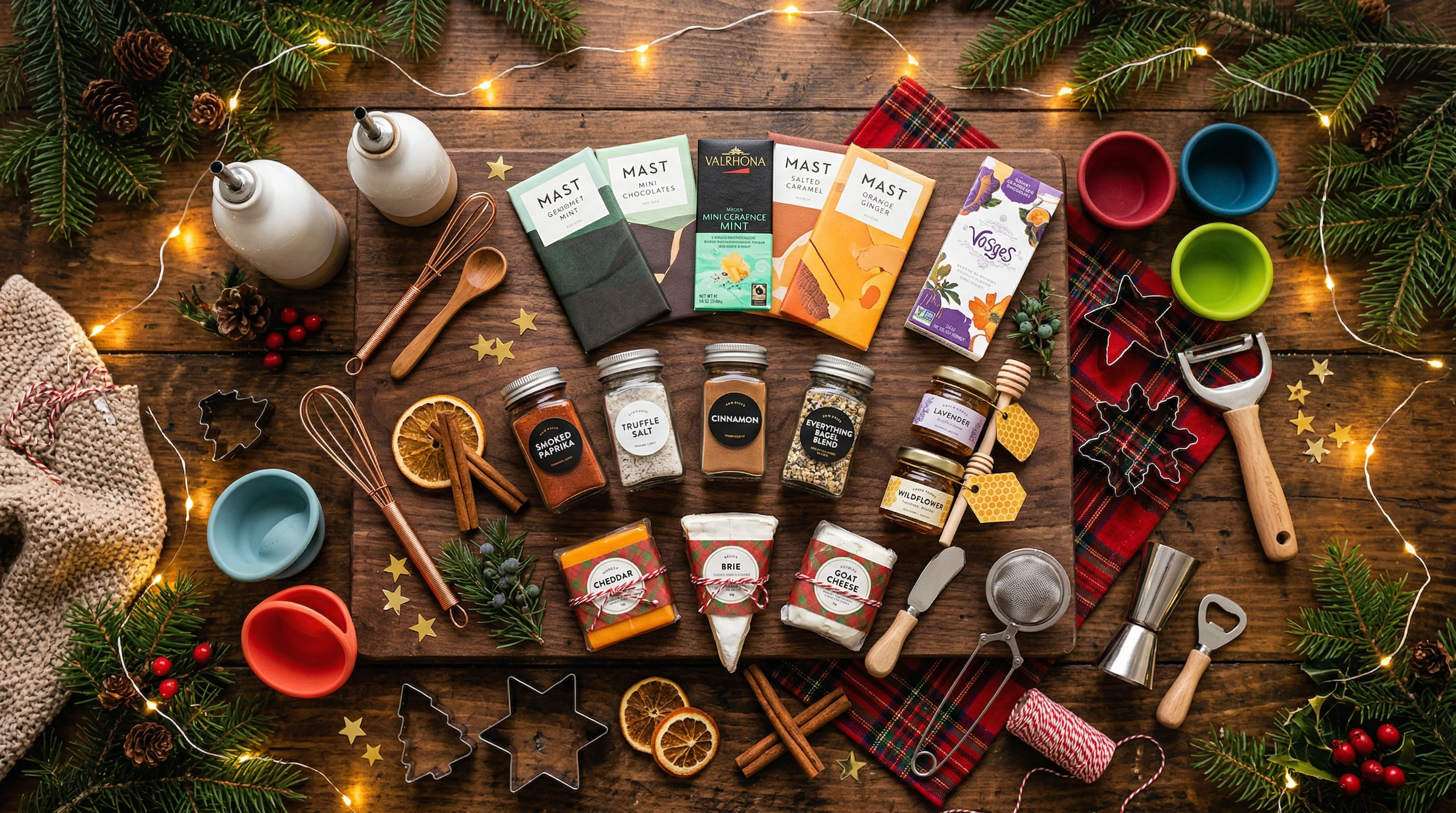 selection of gourmet food stocking stuffers
