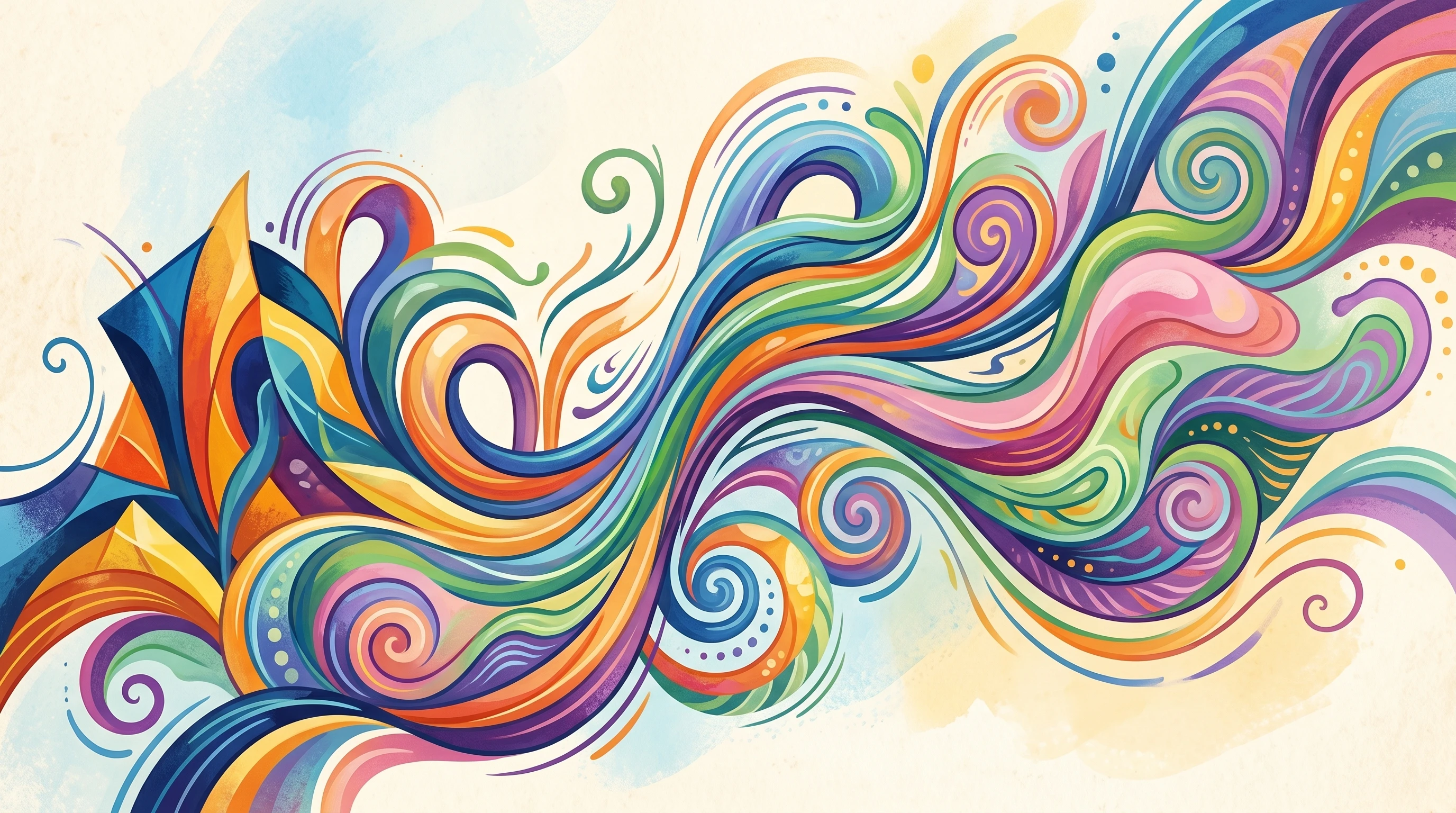 Colorful abstract illustration representing flexibility
