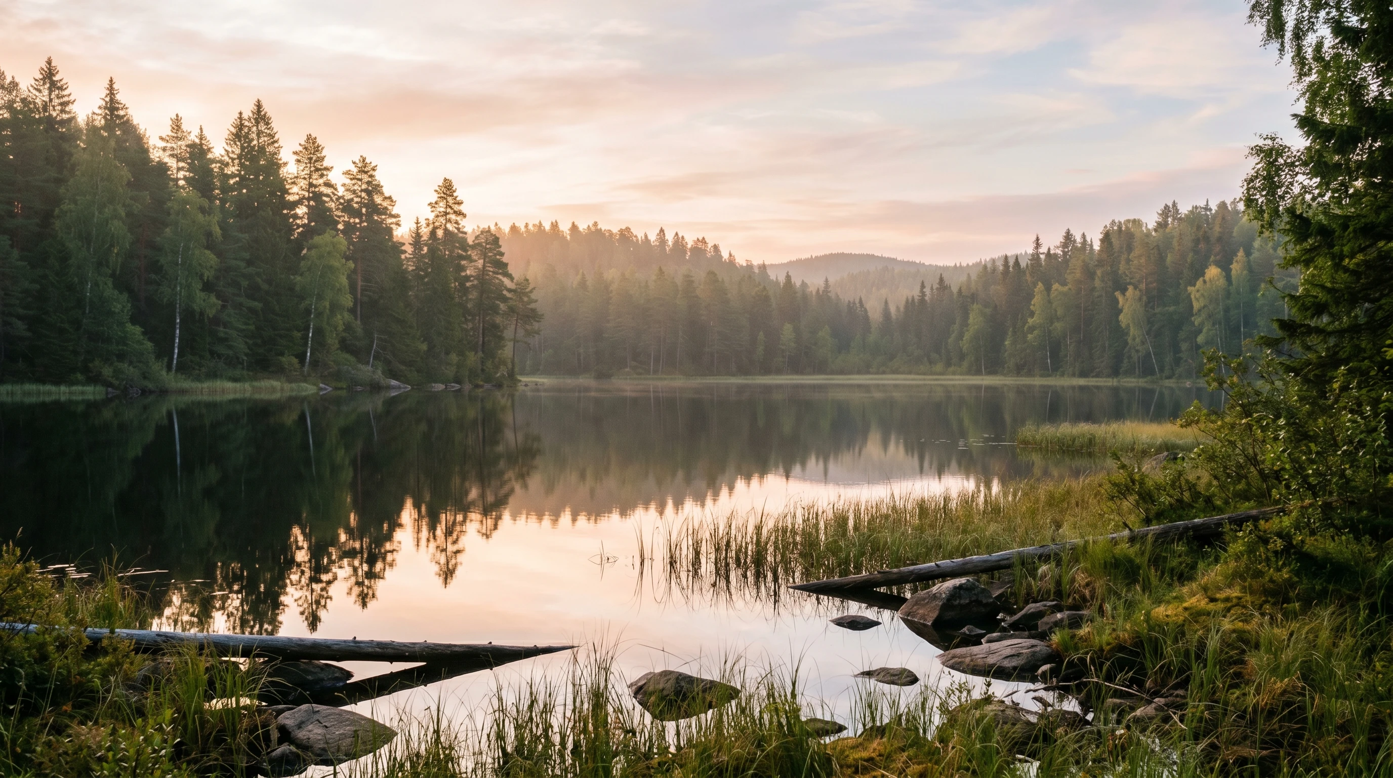 Peaceful nature scene for meditation