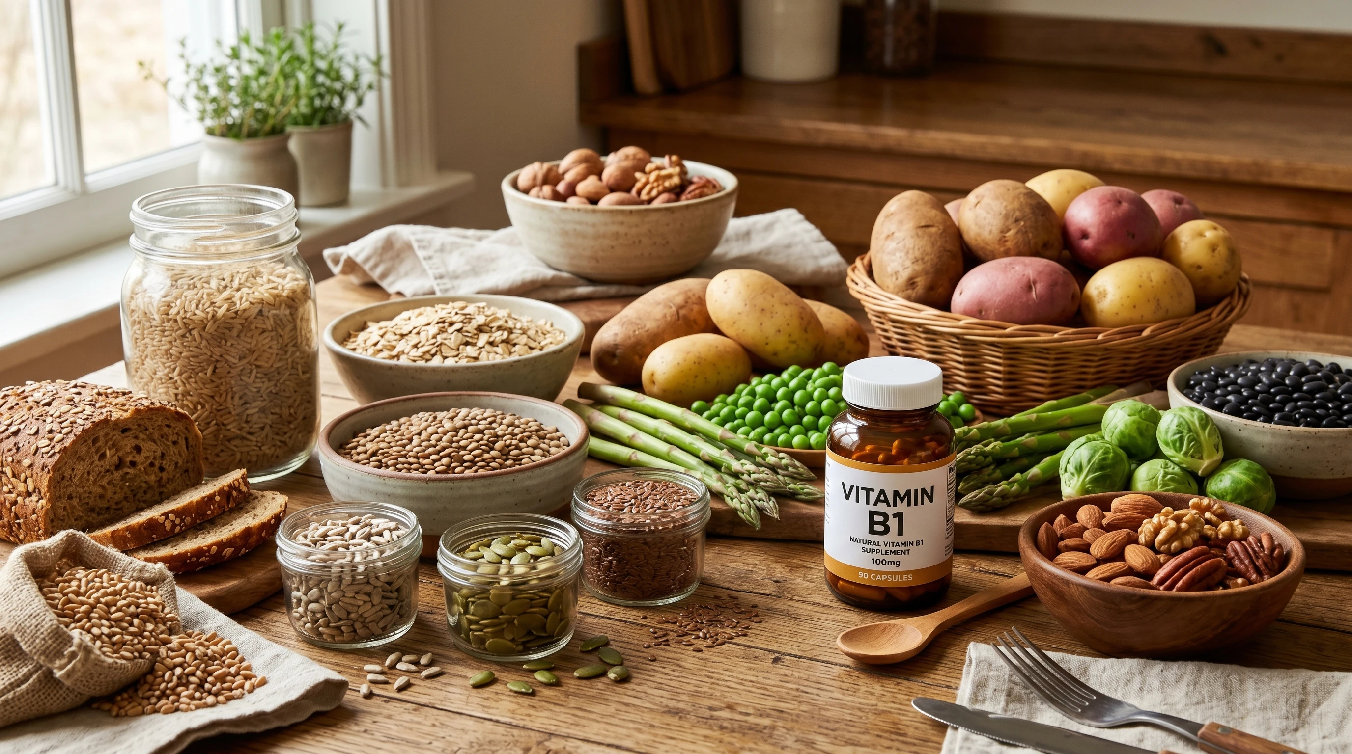 Vitamin B1 food sources and supplements