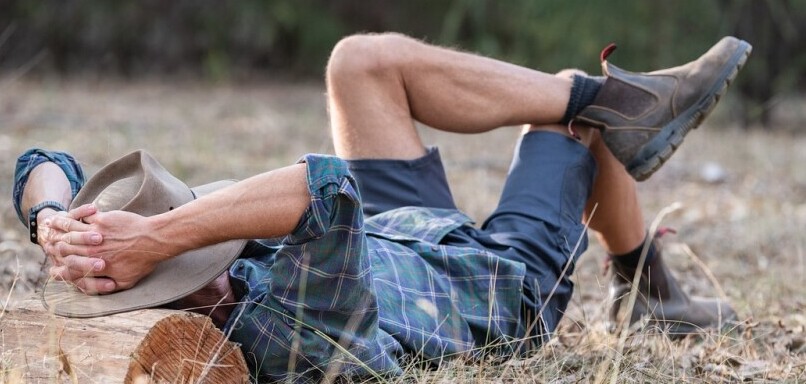 Man Relaxing and Thinking