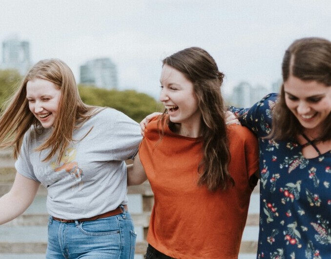 Girls Laughing and Having Fun