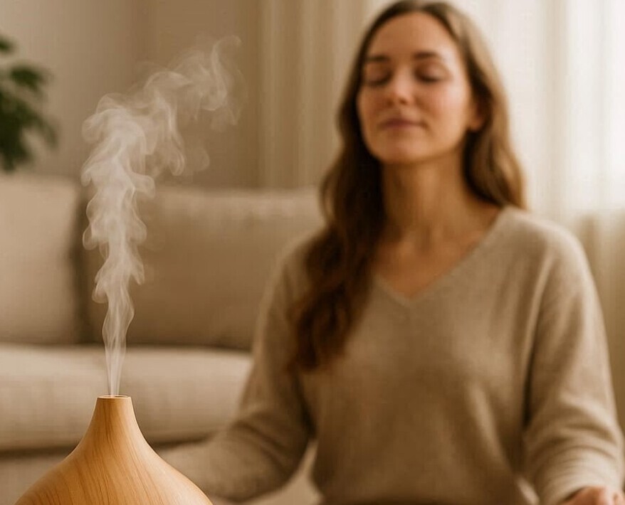 Woman Enjoying Aromatherapy