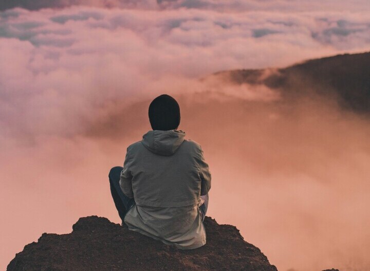 Man Meditate in Nature