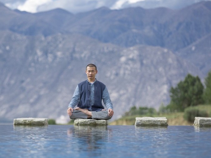 Man in Meditation Outside